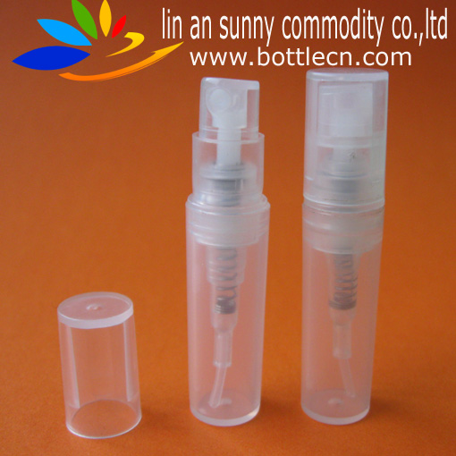 1ml 2ml 3ml mini plastic spray bottle pocked sized perfume tester plastic vial