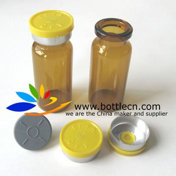 86 serum bottle amber glass bottle with rubber stopper