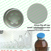 aluminump plastic cover 32mm flip off cap in gray FC32-1P