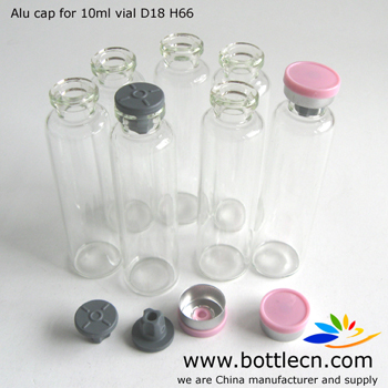 3 serum bottle vials rubber stoppers