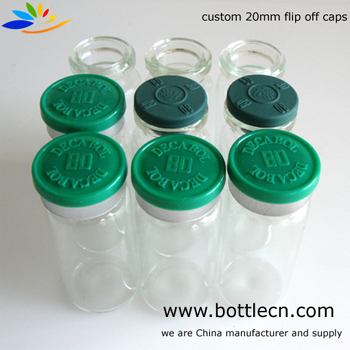 4 serum bottle vial glass with rubber cap