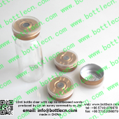 FC20-26P clear pharmaceutical tubular glass vial 20mm flip off cap clear gold