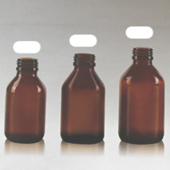 Amber Glass Bottle for Syrup PP18 PP24mm