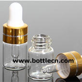 2ml mini olive oil bottle clear glass vial with dropper