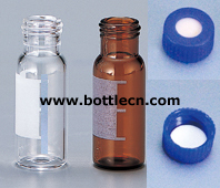 vial set clear-amber glass vial with silanized PTFE-silicone with slit bonded cap