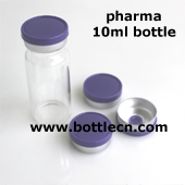 pharmaceutical 10ml clear empty glass bottle with cap