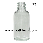 15ml clear glass bottle clear boston round bottle with cap cosmetic accessories