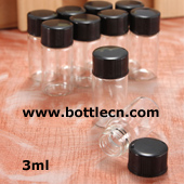 3ml mini bottles glass vials sample clear screw cap stash jar potion