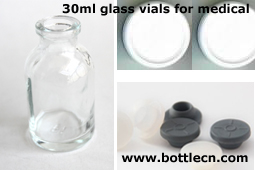 medical glass vials 30ml for bacteriostatic sterile water injection