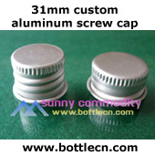 custom 31mm screw aluminum cap seal for perfume bottles