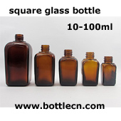 10ml 25ml 35ml 50ml 100ml square amber glass bottle for aromatic essential oil