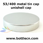  metal tin cap-53mm silver metal unishell cap