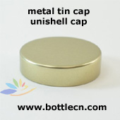 38mm metal tin cap-color metal unishell cap
