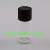 10ml clear glass vials with black lid