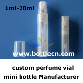 glass perfume sample vials
