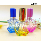 15ml glass bottle with colorful metallic sprayer aluminum lid