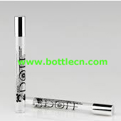 15ml clear roll on glass bottle with shiny silver cap