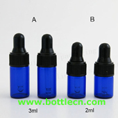 2ml 3ml small blue glass vial