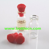 3ml mini glass vial with pp plug