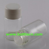 empty 5ml screw neck clear glass vial with plastic lids