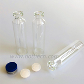 D18H66 10ml glass vials 13mm blue caps silicone stopper