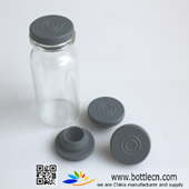 glass bottle with rubber stopper
