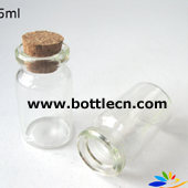 5ml decorative craft glass bottle with cork