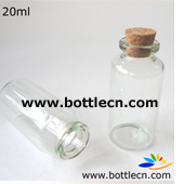 20ml small glass vials in cork