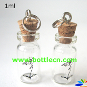 1ml mini glass vials with a o ring