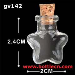 mini pentagon craft glass vial pendant