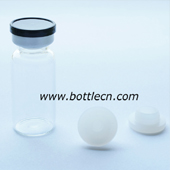 10ml glass transparent vials with rubber and white tops