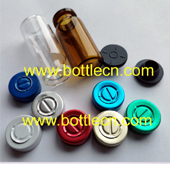 white aluminum seals with tear off center-20mm grey rubber stopper for 20ml vial