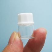 mini 1ml vial D 16 H 21mm empty clear screw glass vial with plastic closure