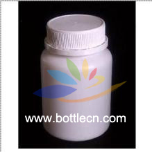 plastic bottles white HDPE pharmaceutical rounds with white anti-theft caps