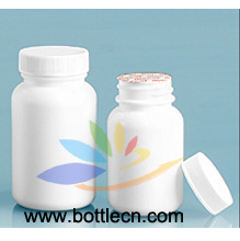 plastic bottles white HDPE pharmaceutical rounds with white ribben induction lined caps