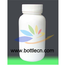 plastic bottles white HDPE pharmaceutical rounds with white lined caps