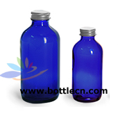 glass bottles cobalt blue glass rounds with lined aluminum caps